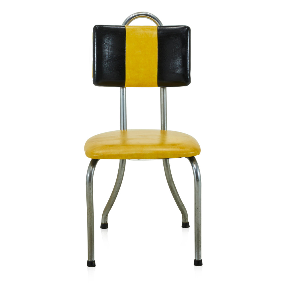 Yellow & Black Vinyl Kitchen Chair