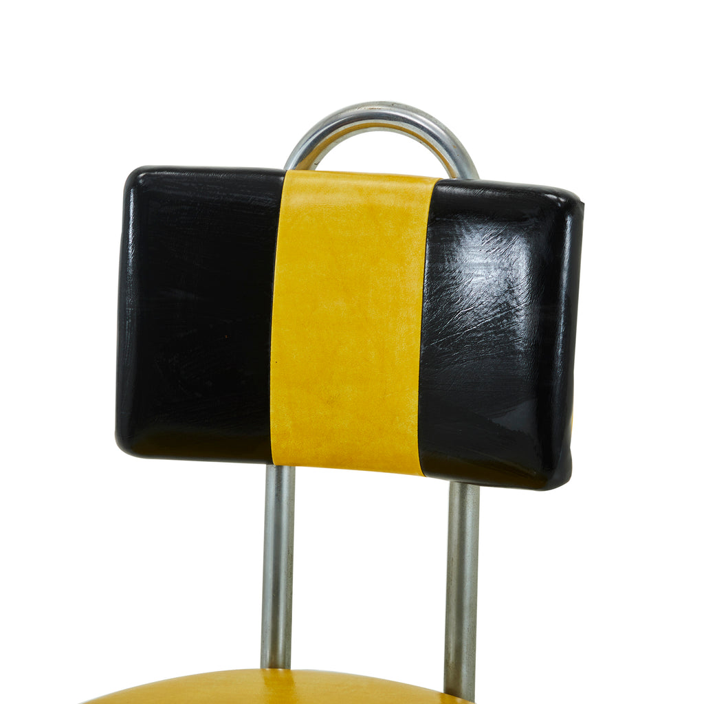 Yellow & Black Vinyl Kitchen Chair