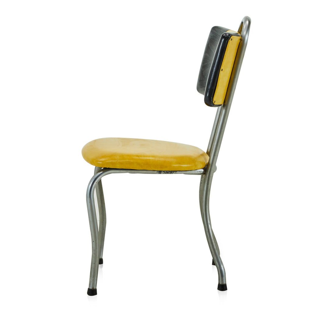 Yellow & Black Vinyl Kitchen Chair