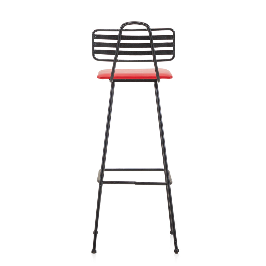 Red and Black Metal Barstool