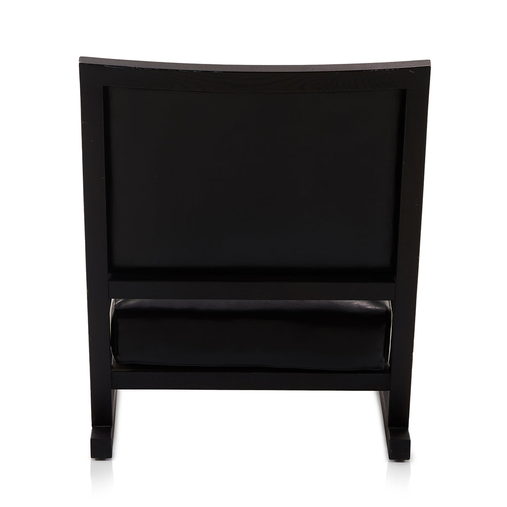 Black Leather Modern Lounge Chair