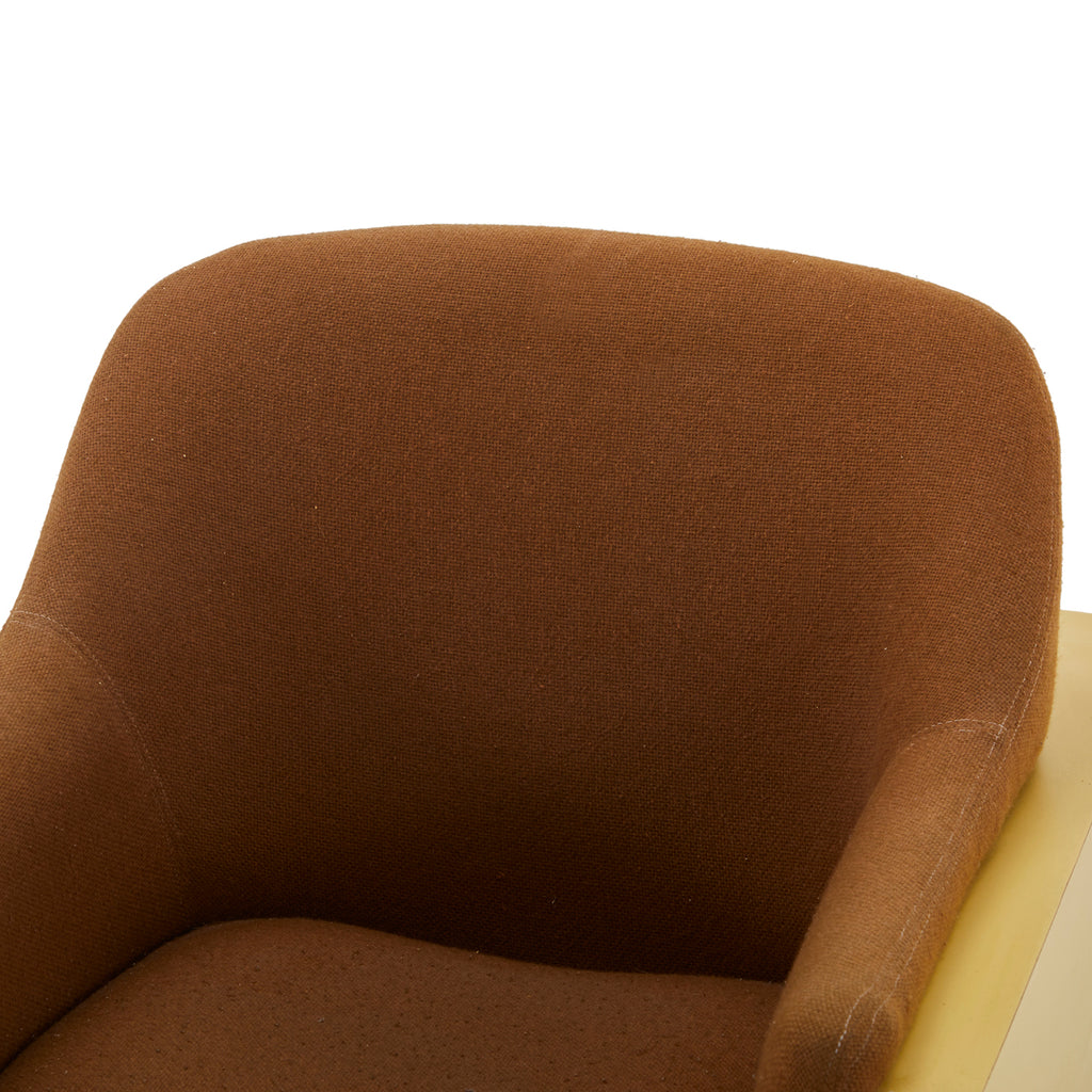 Brown & Yellow Box Modern Lounge Chair
