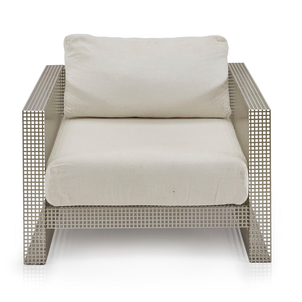 Heavy Perforated Steel Lounge Chair
