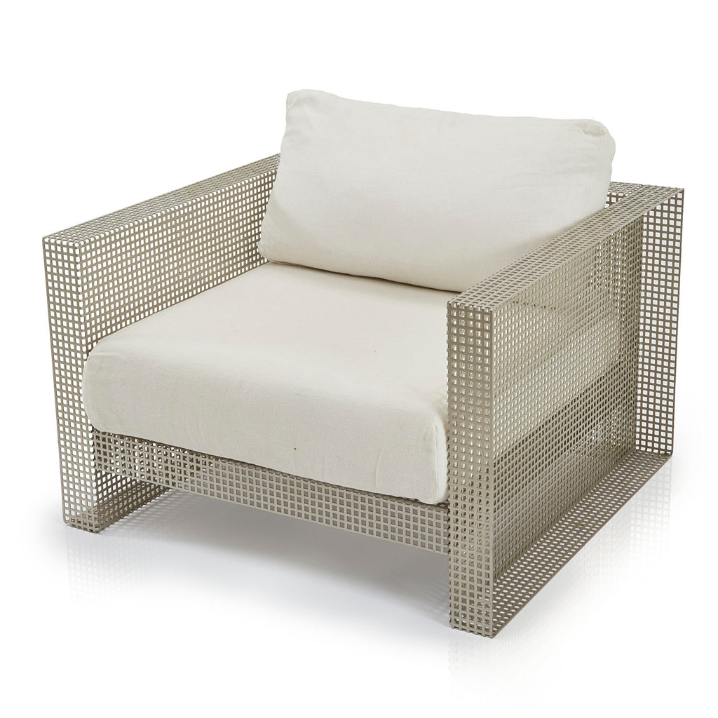 Heavy Perforated Steel Lounge Chair