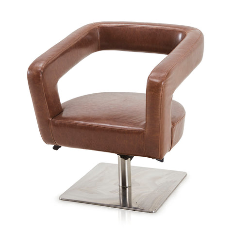 Loop Back Chair - Brown Leather