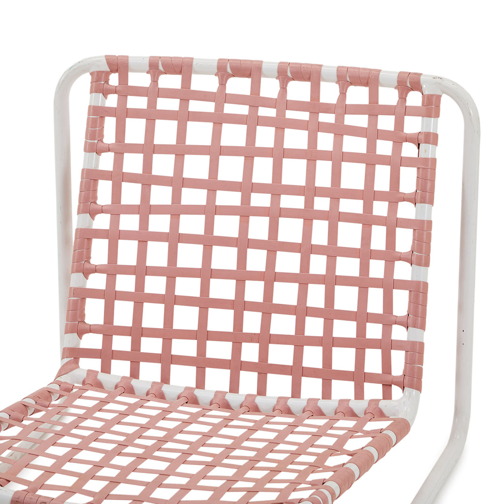 Pink Strap Outdoor Low Chair
