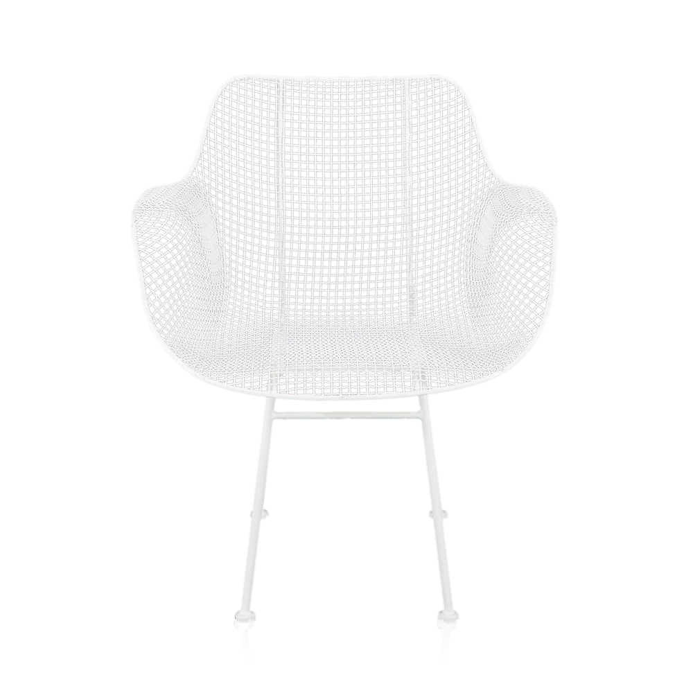 White Woodard Mesh Outdoor Chair