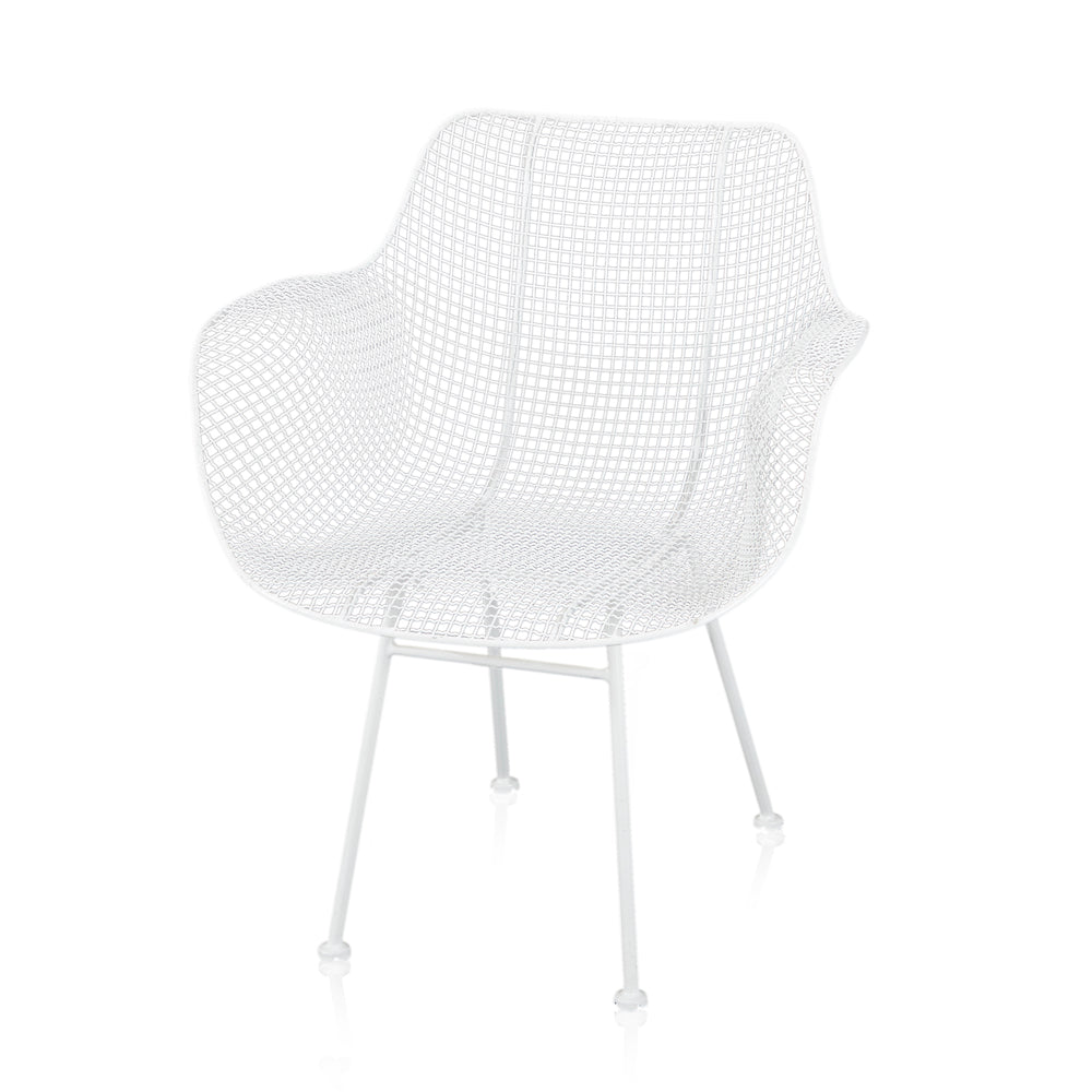 White Woodard Mesh Outdoor Chair