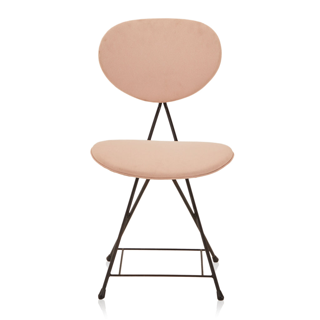 Pink & Black Metal French Chair