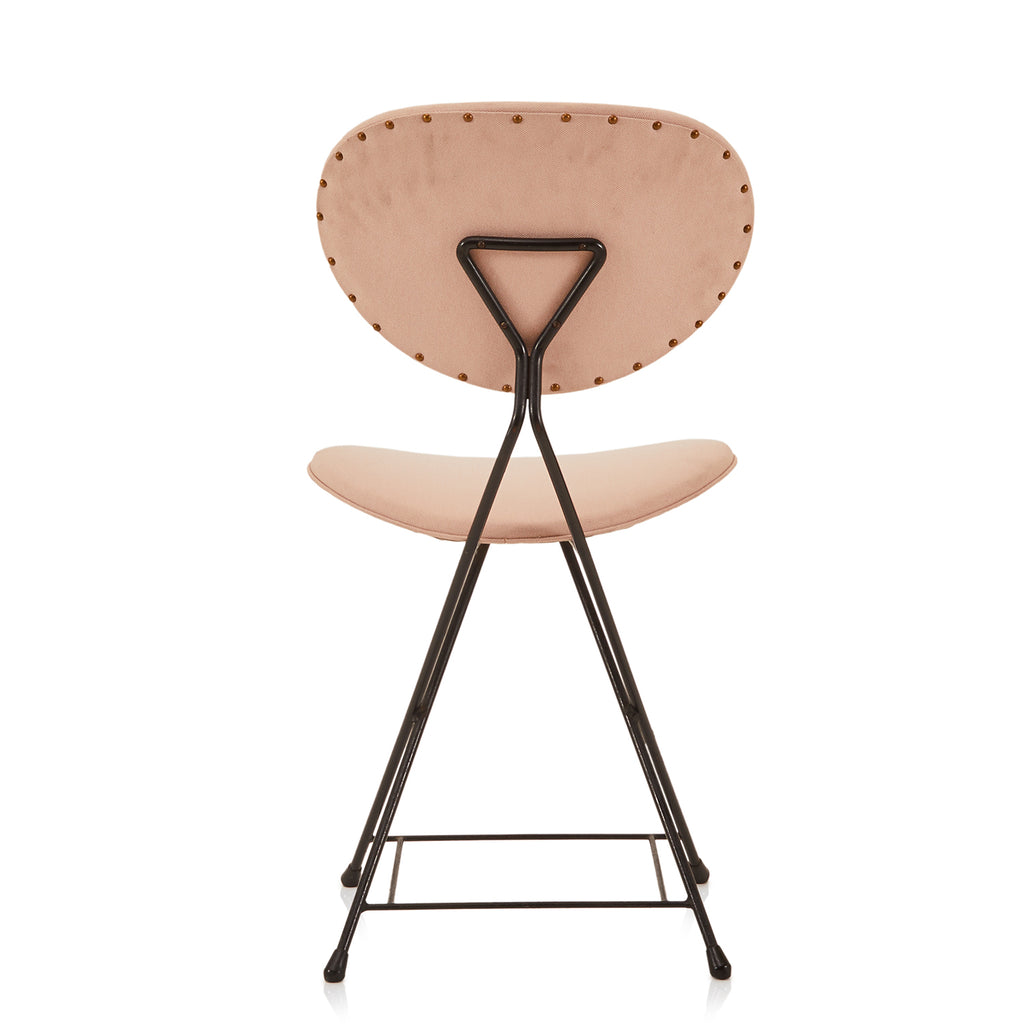 Pink & Black Metal French Chair