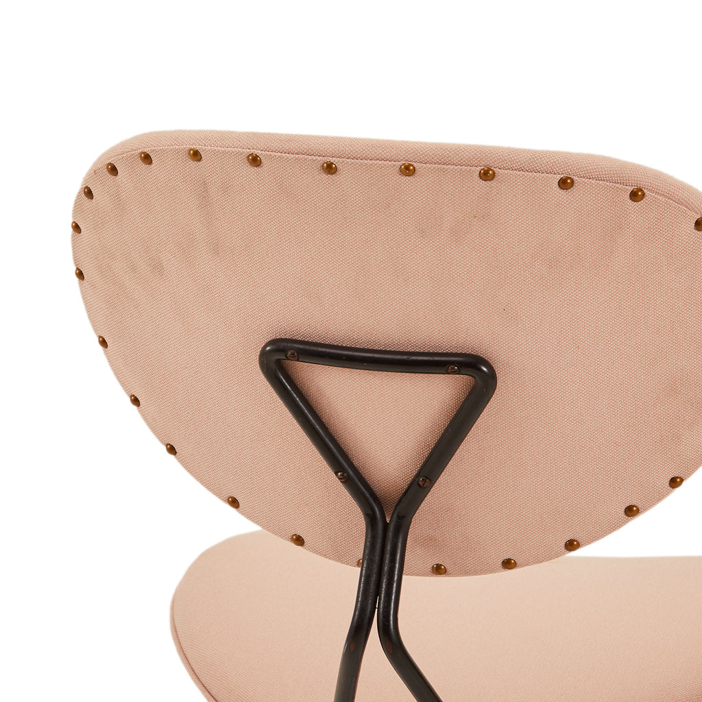Pink & Black Metal French Chair