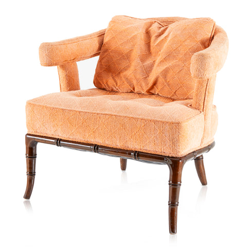 Salmon Upholstered Armchair