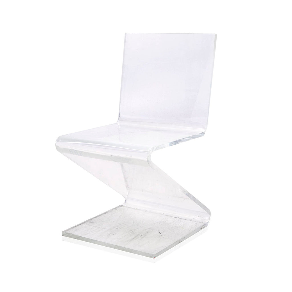 Lucite Zig Zag Chair