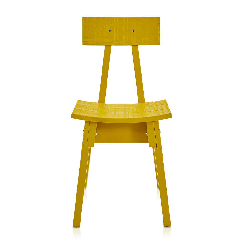 Yellow Wood Modern Industriell Side Chair