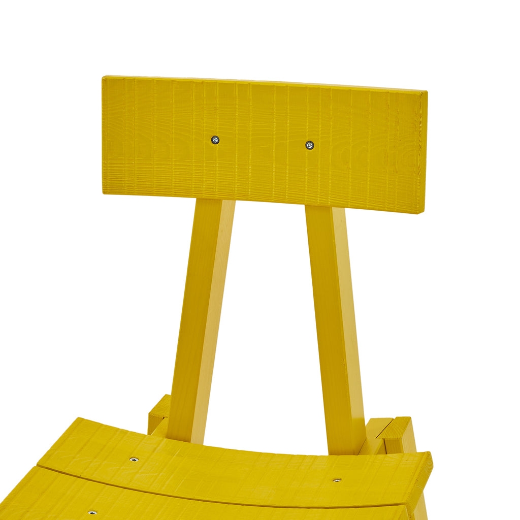 Yellow Wood Modern Industriell Side Chair