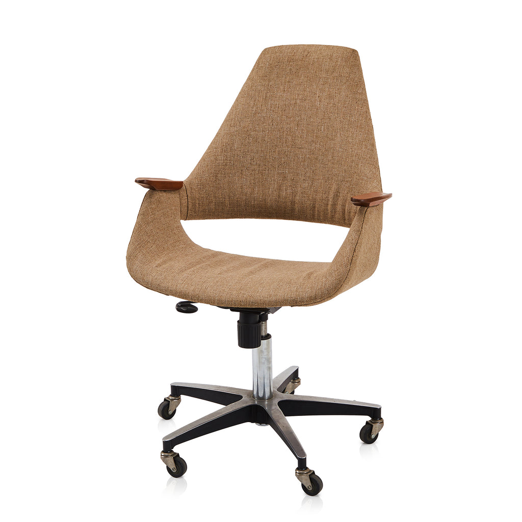 Beige Keyhole Office Chair