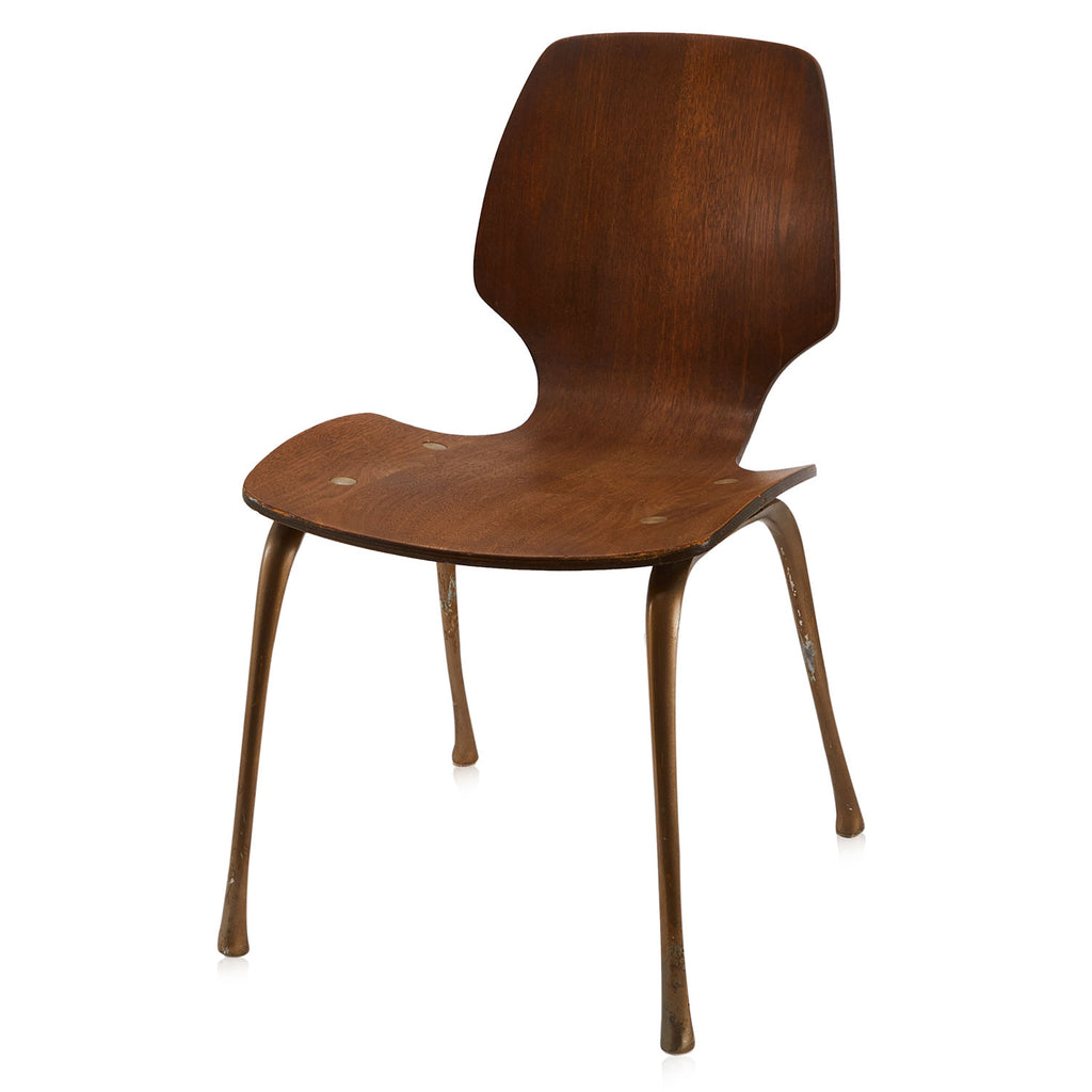 Wood Molded Dark Dining Chair