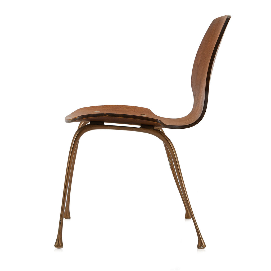 Wood Molded Dark Dining Chair