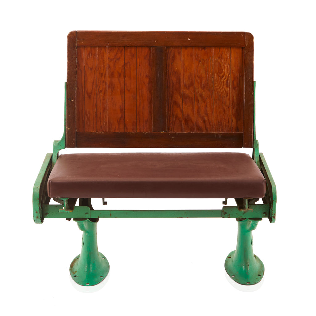 Rustic Green Train Bench