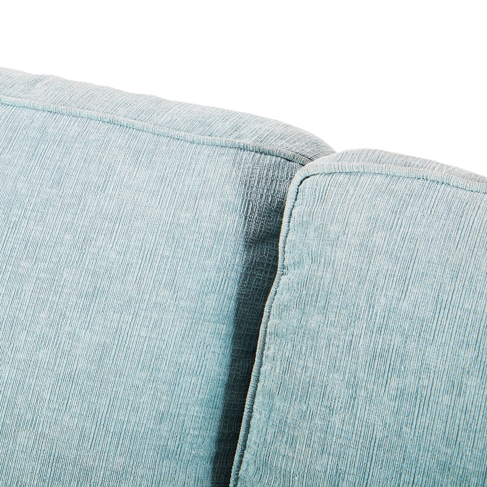 Light Blue Overstuffed Sofa