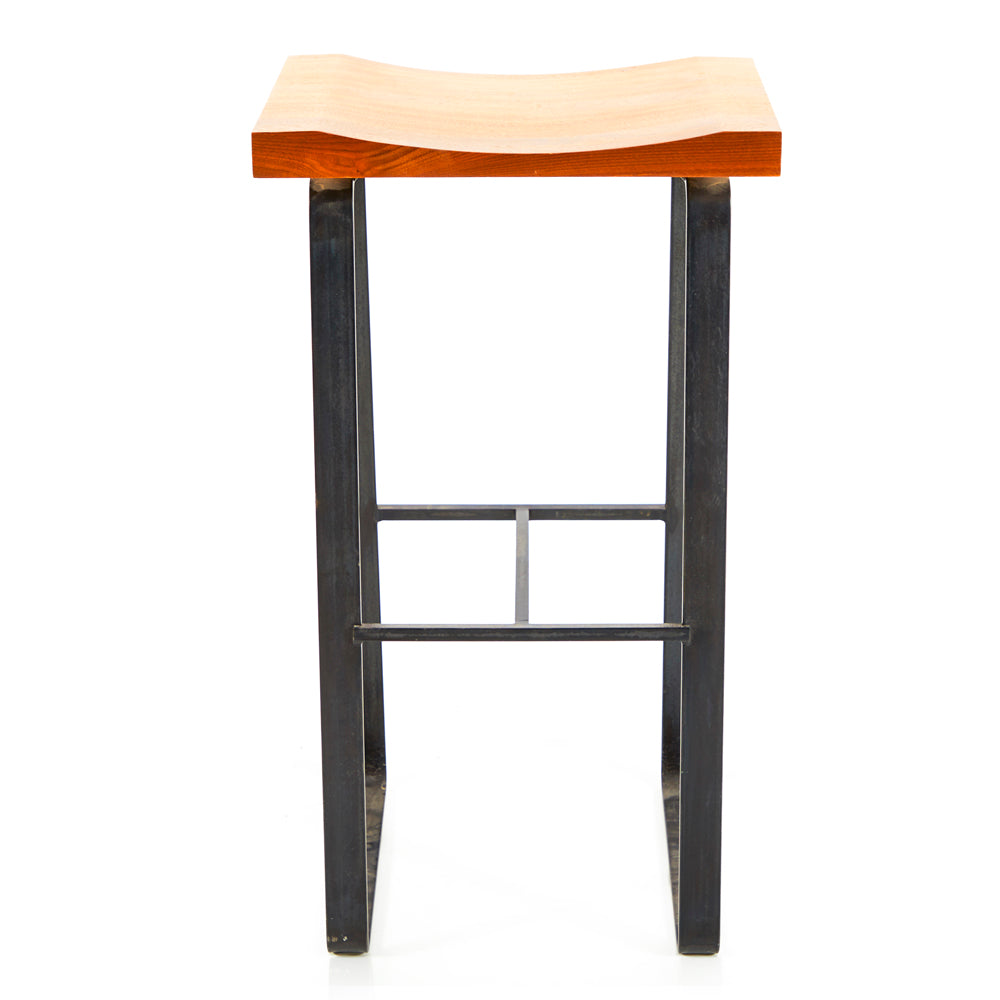 Wood and Iron Stool - Tall