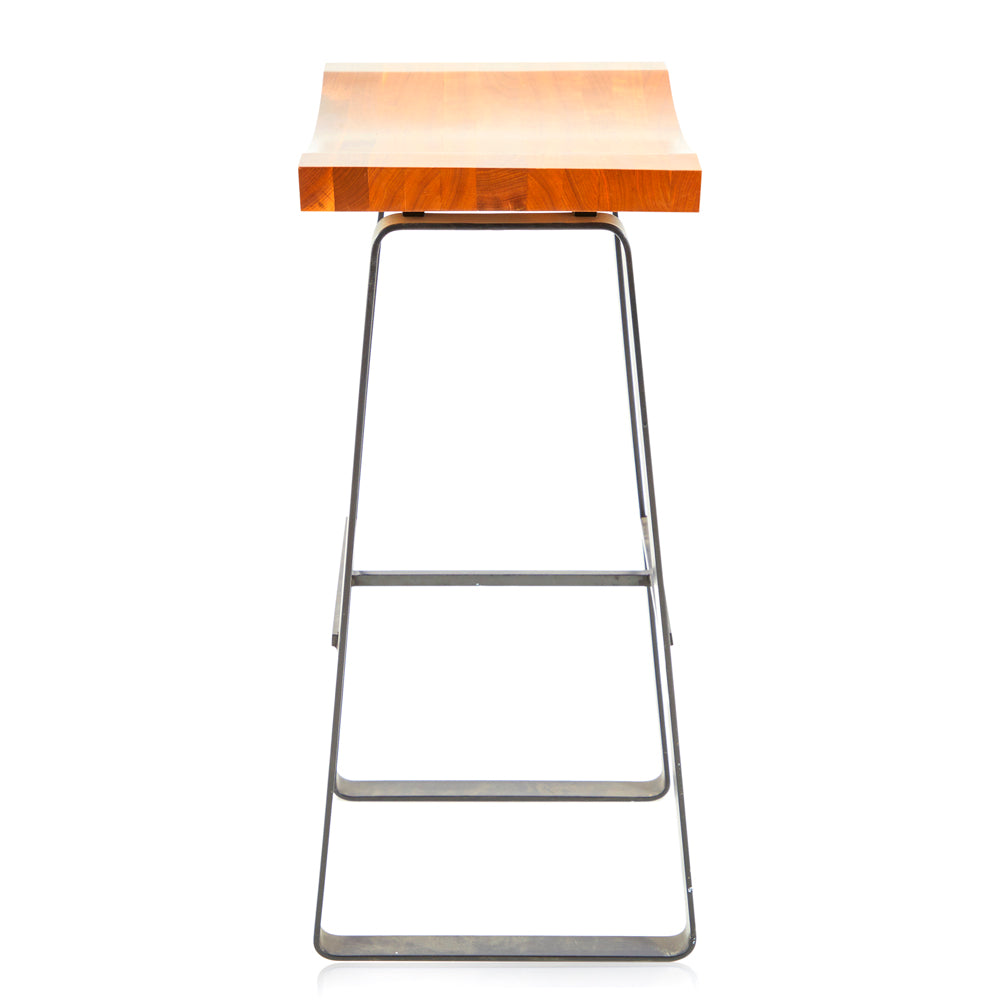Wood and Iron Stool - Tall