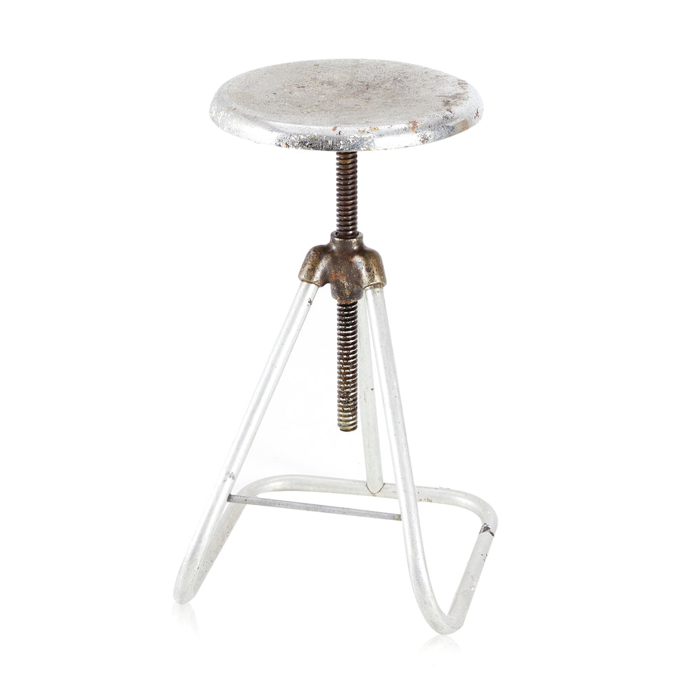 Industrial Silver Metal Stool