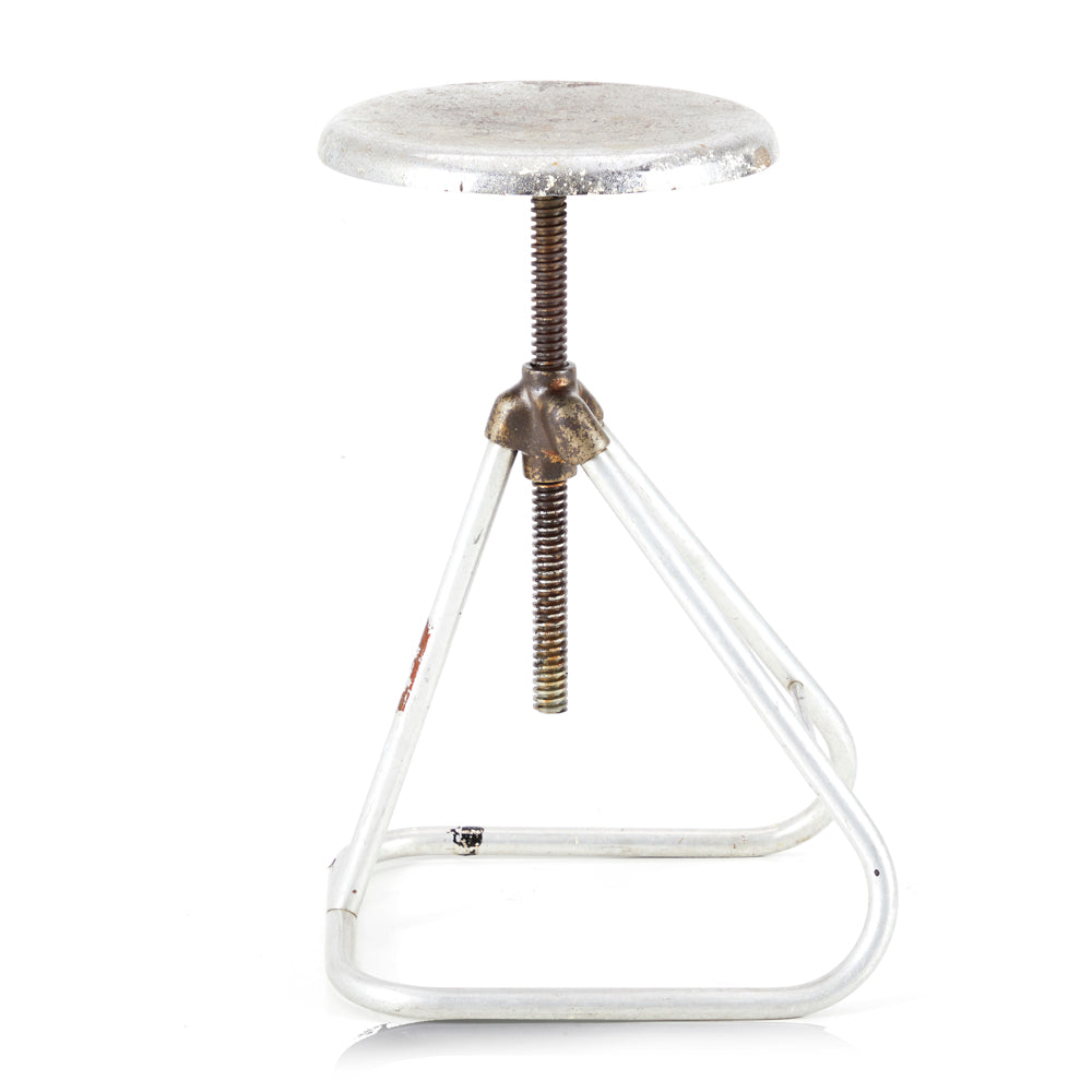 Industrial Silver Metal Stool
