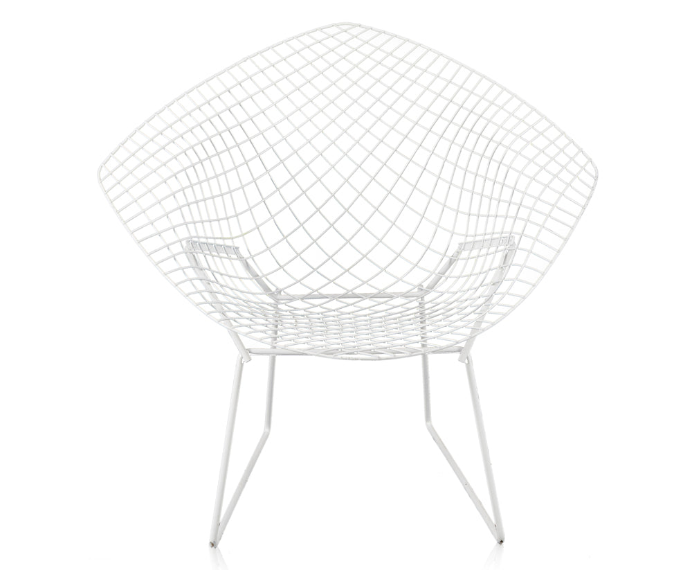 White Wire Bertoia Diamond Chair