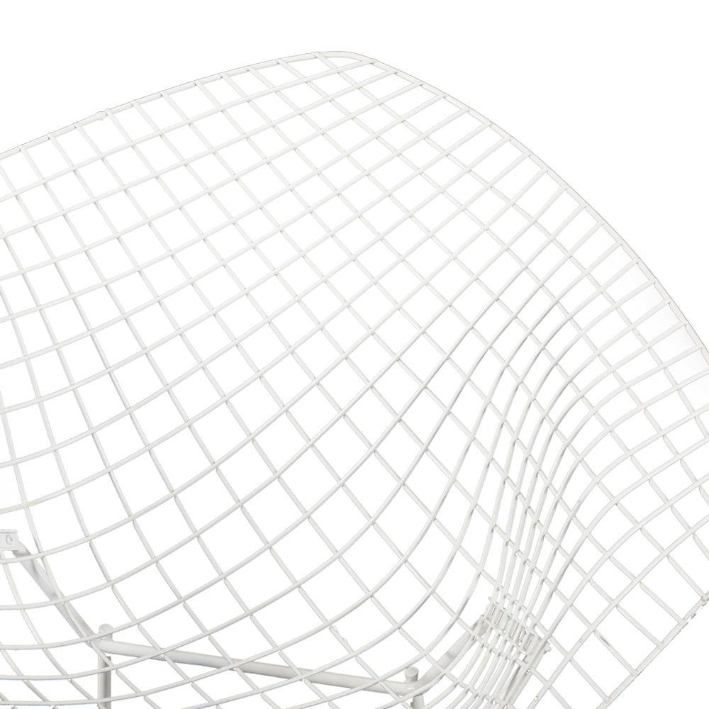 White Wire Bertoia Diamond Chair