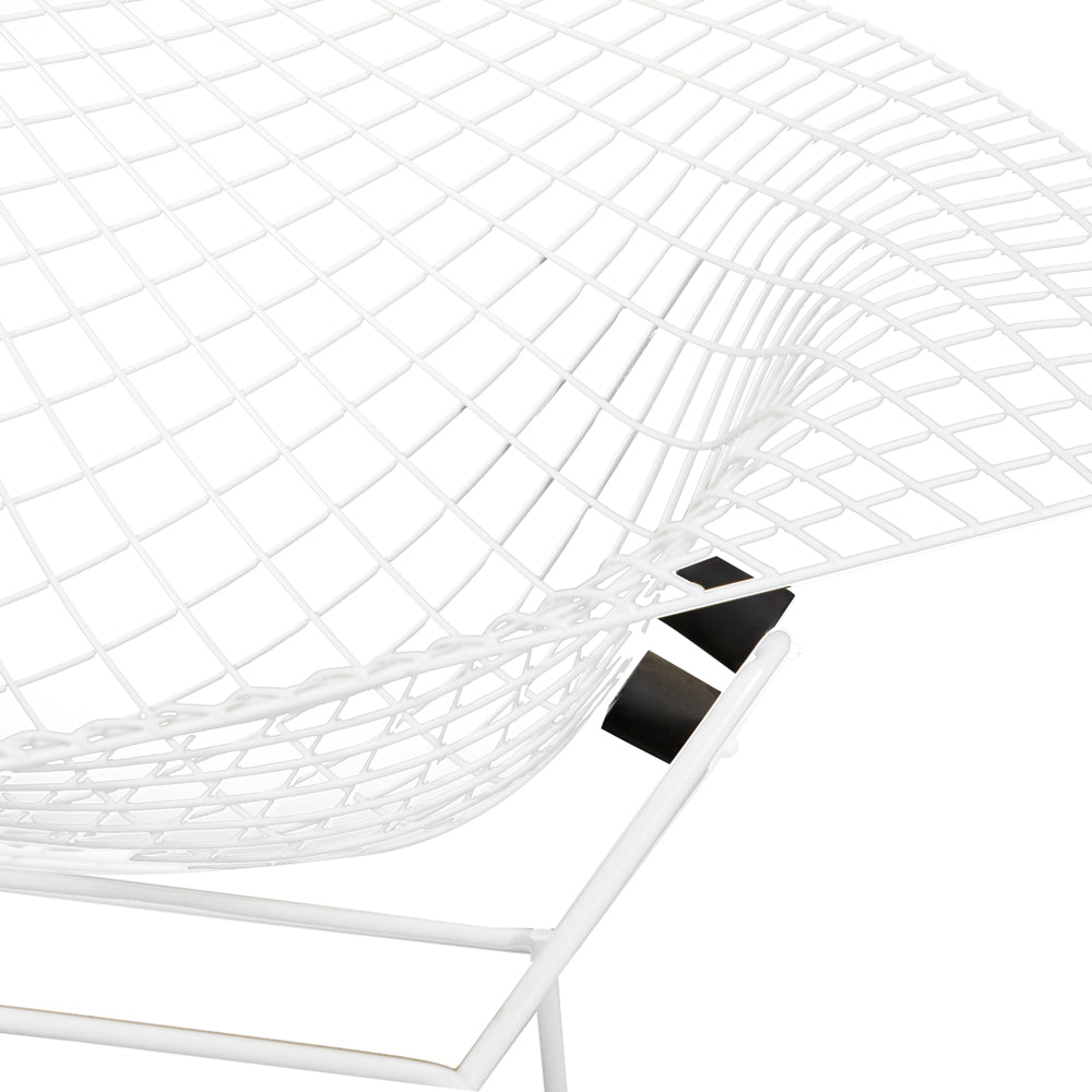 White Bertoia Extra-Wide Diamond Chair