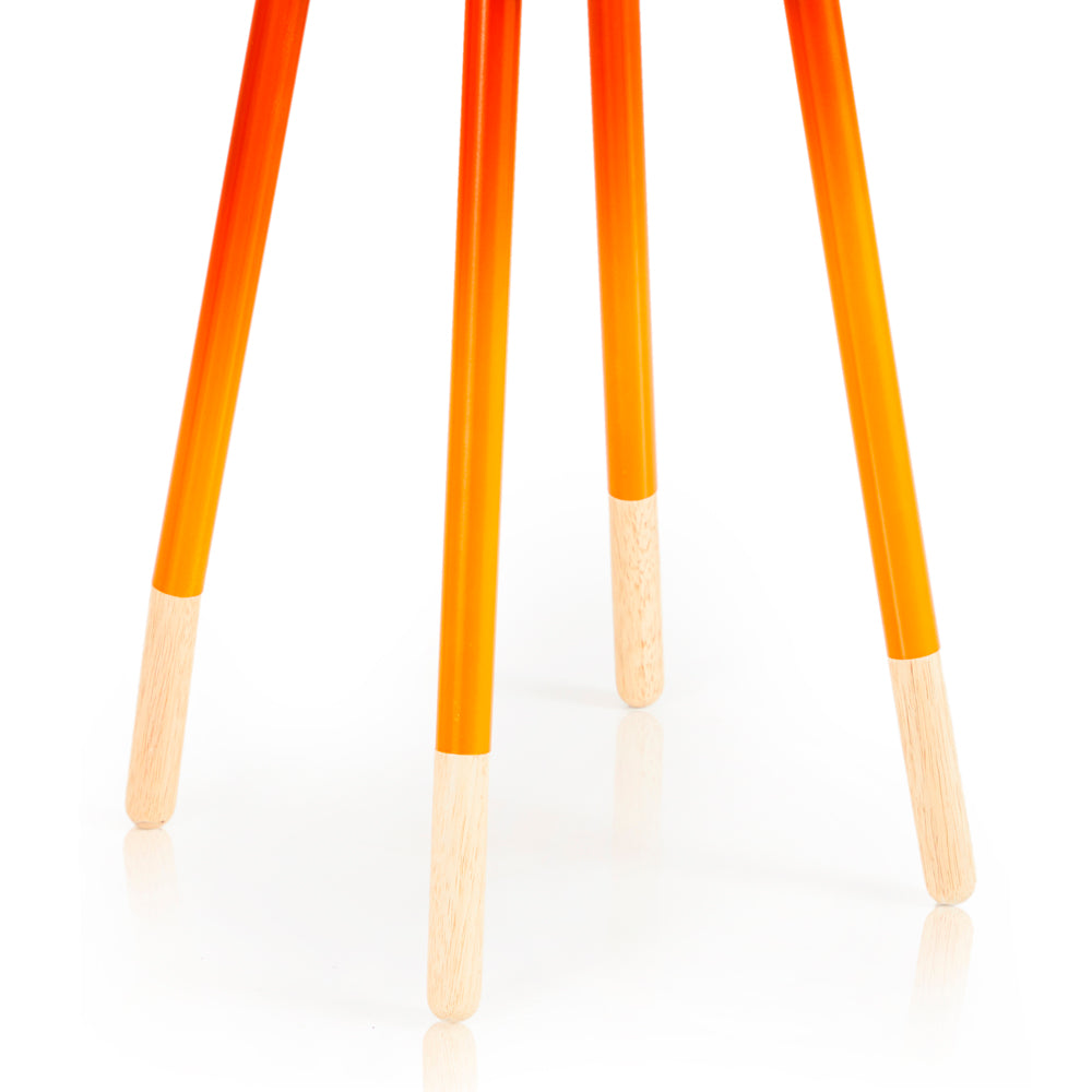 Orange Round Side Table