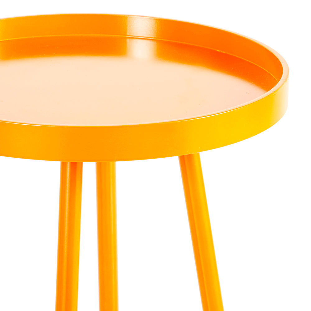 Orange Round Side Table