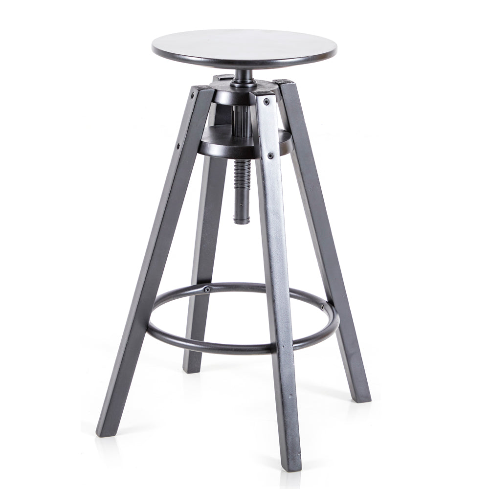 Grey Painted Adjustable Stool
