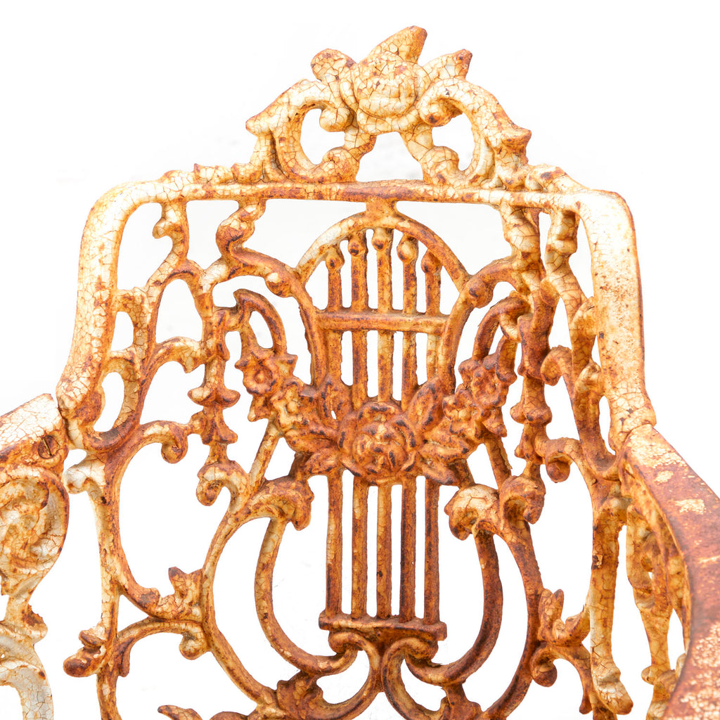 Rustic Cast Iron Ornate Arm Chair