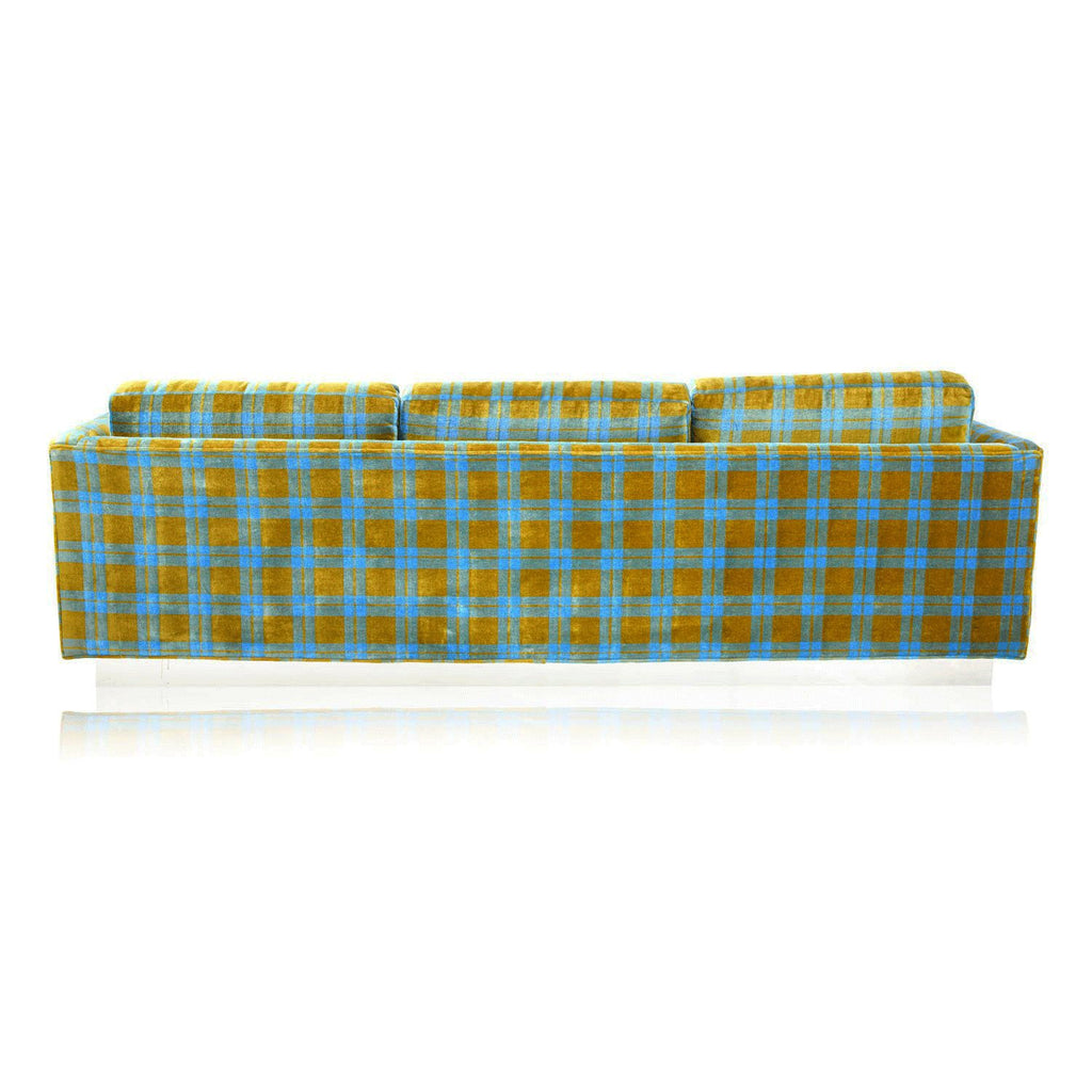 Green & Blue Plaid Sofa