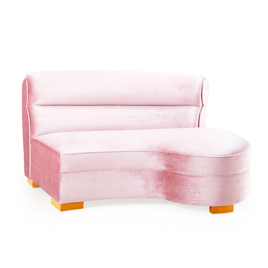 Lavender Velvet 2 Piece Sectional Sofa