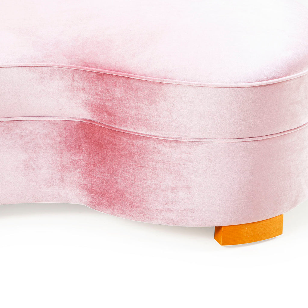 Lavender Velvet 2 Piece Sectional Sofa