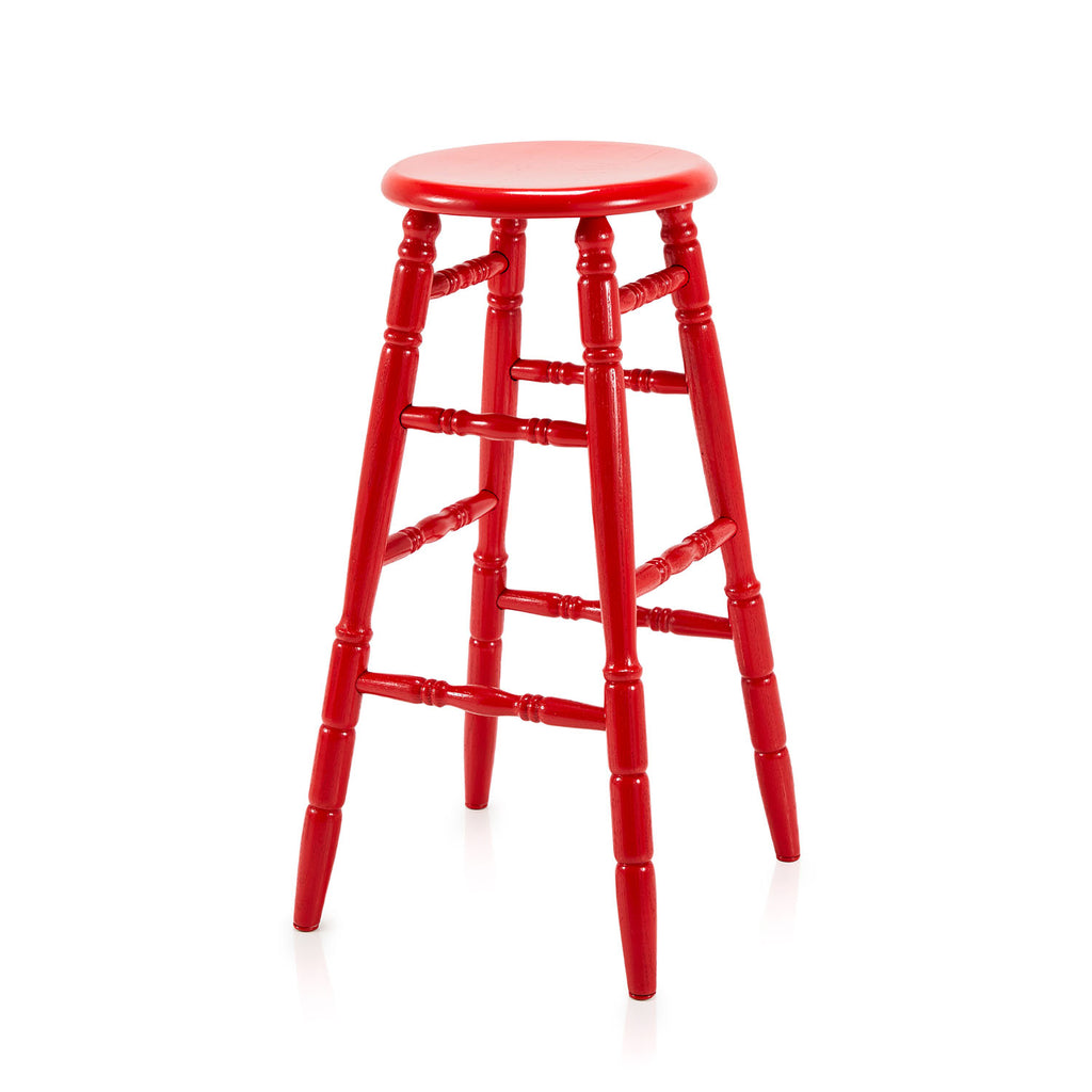 Red Wood Barstool