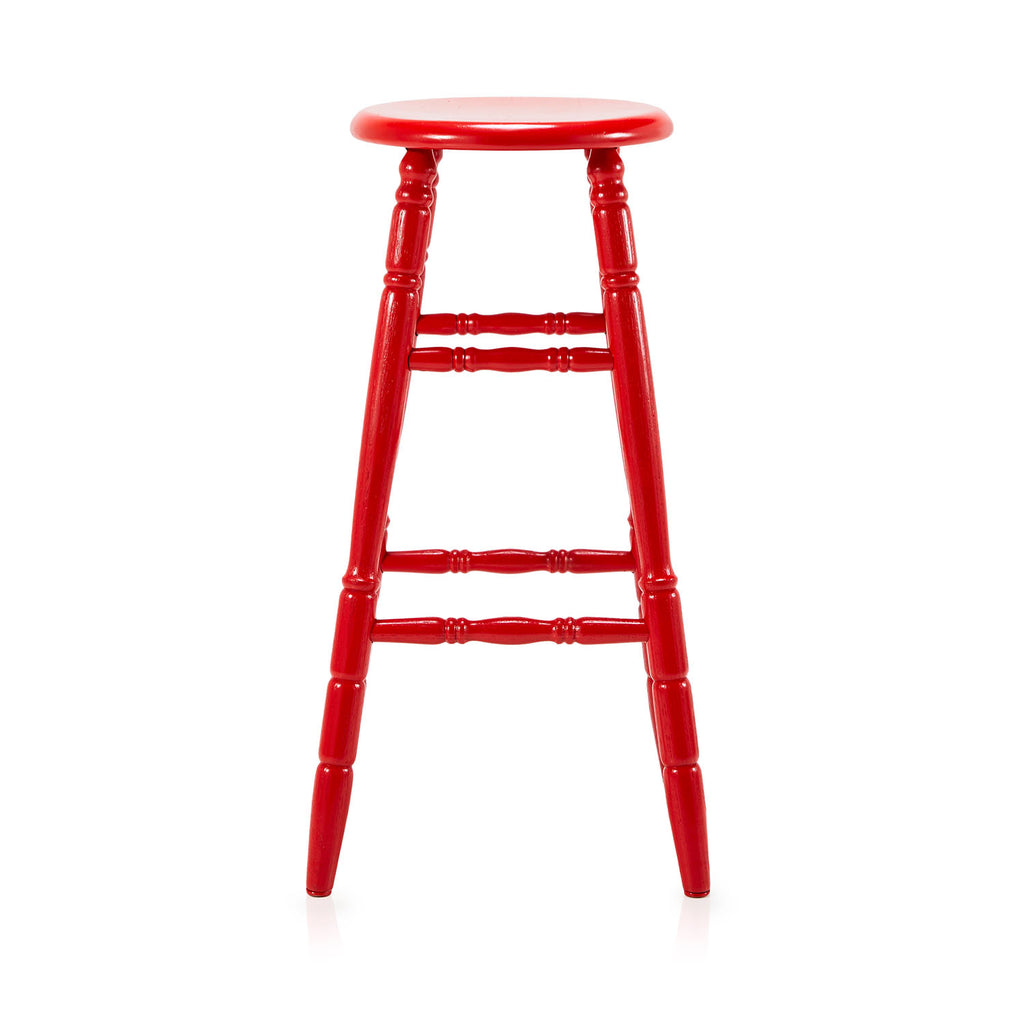 Red Wood Barstool