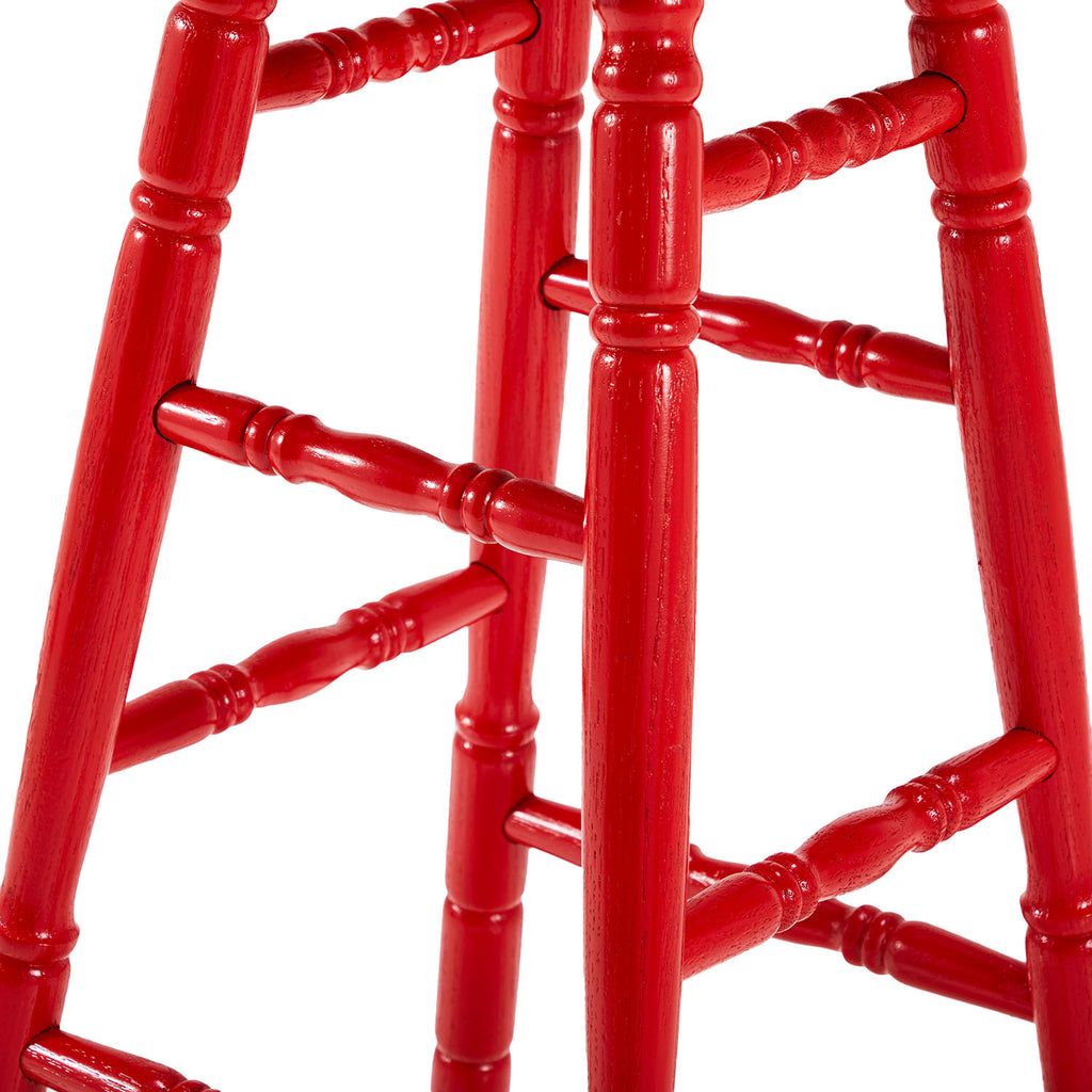 Red Wood Barstool