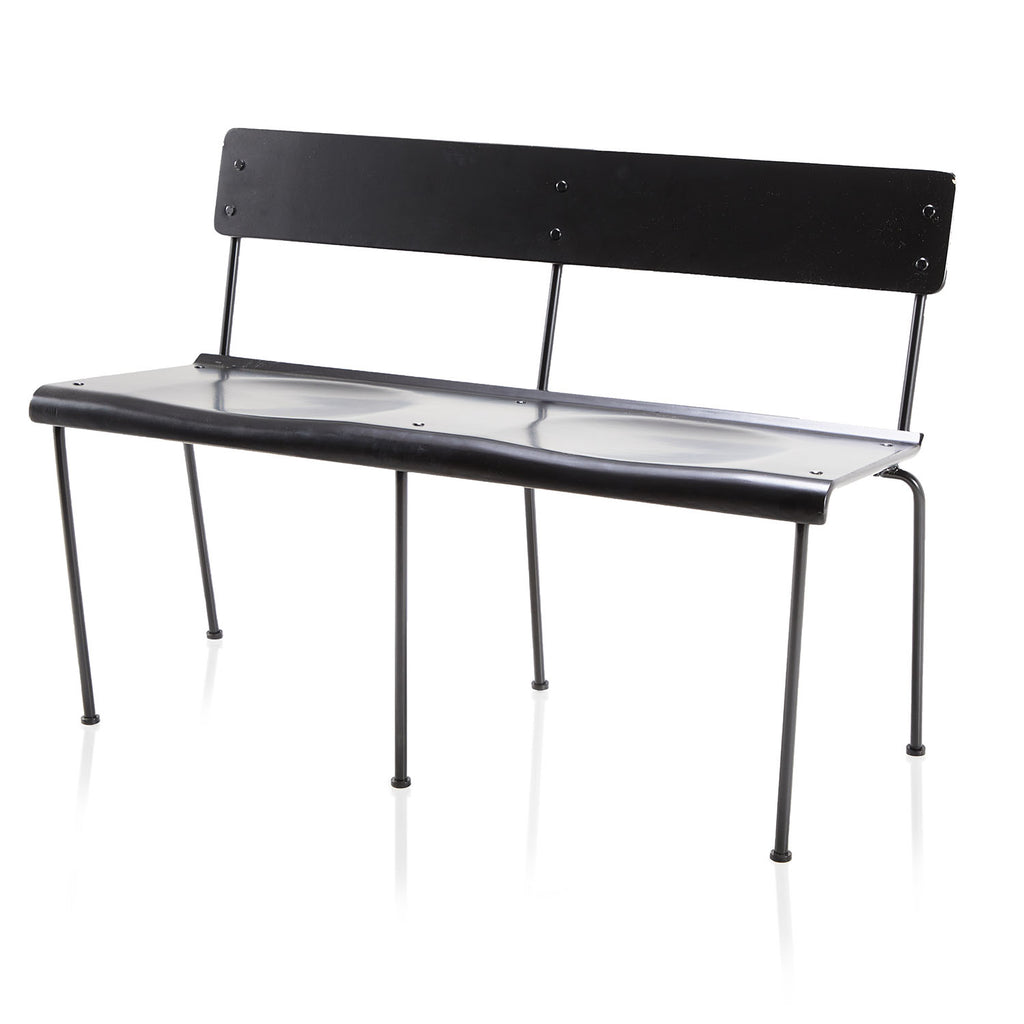 Minimal Black Metal Bench
