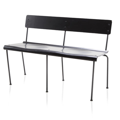 Minimal Black Metal Bench