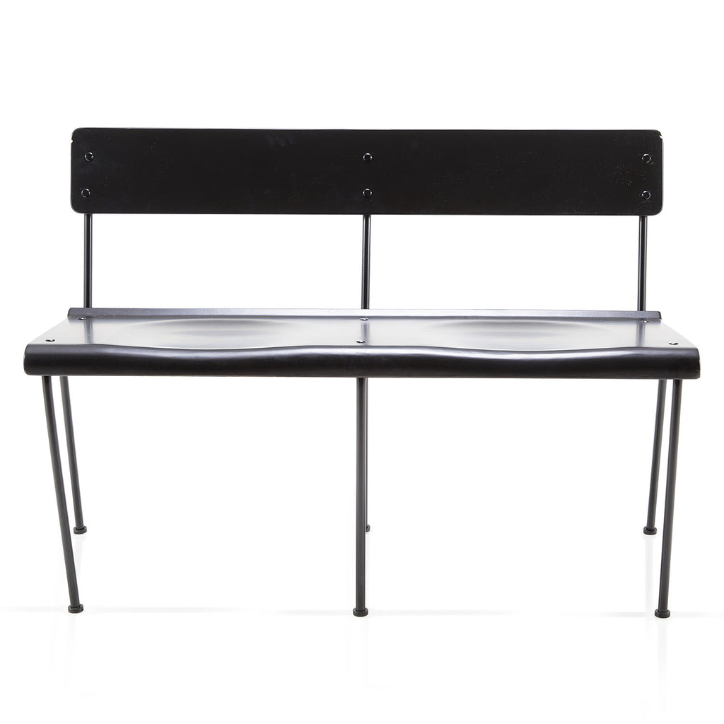 Minimal Black Metal Bench