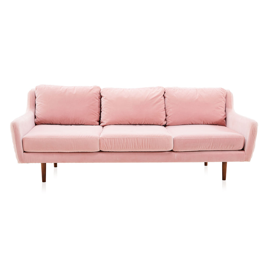 Modern Plush Pink Sofa