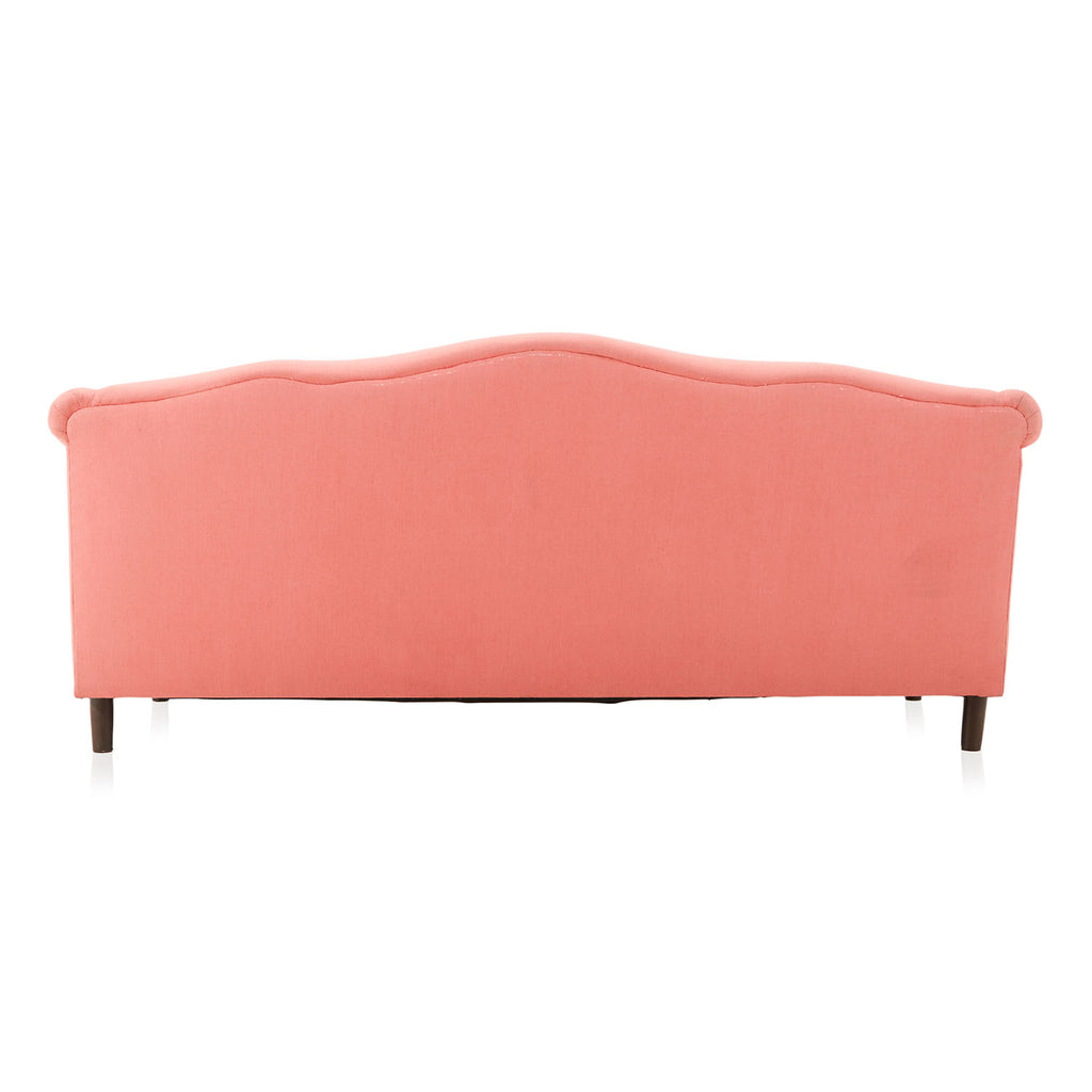 Pink Traditional Mid-Century Two Seater Sofa