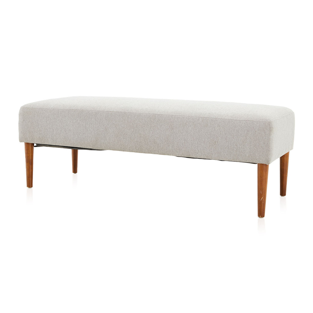 Cool Grey Upholstered Bench