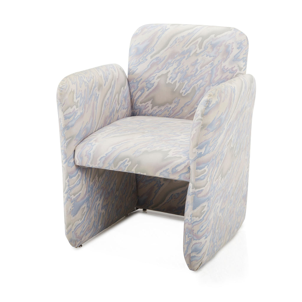 Grey 80's Ripple Chiclet Armchair
