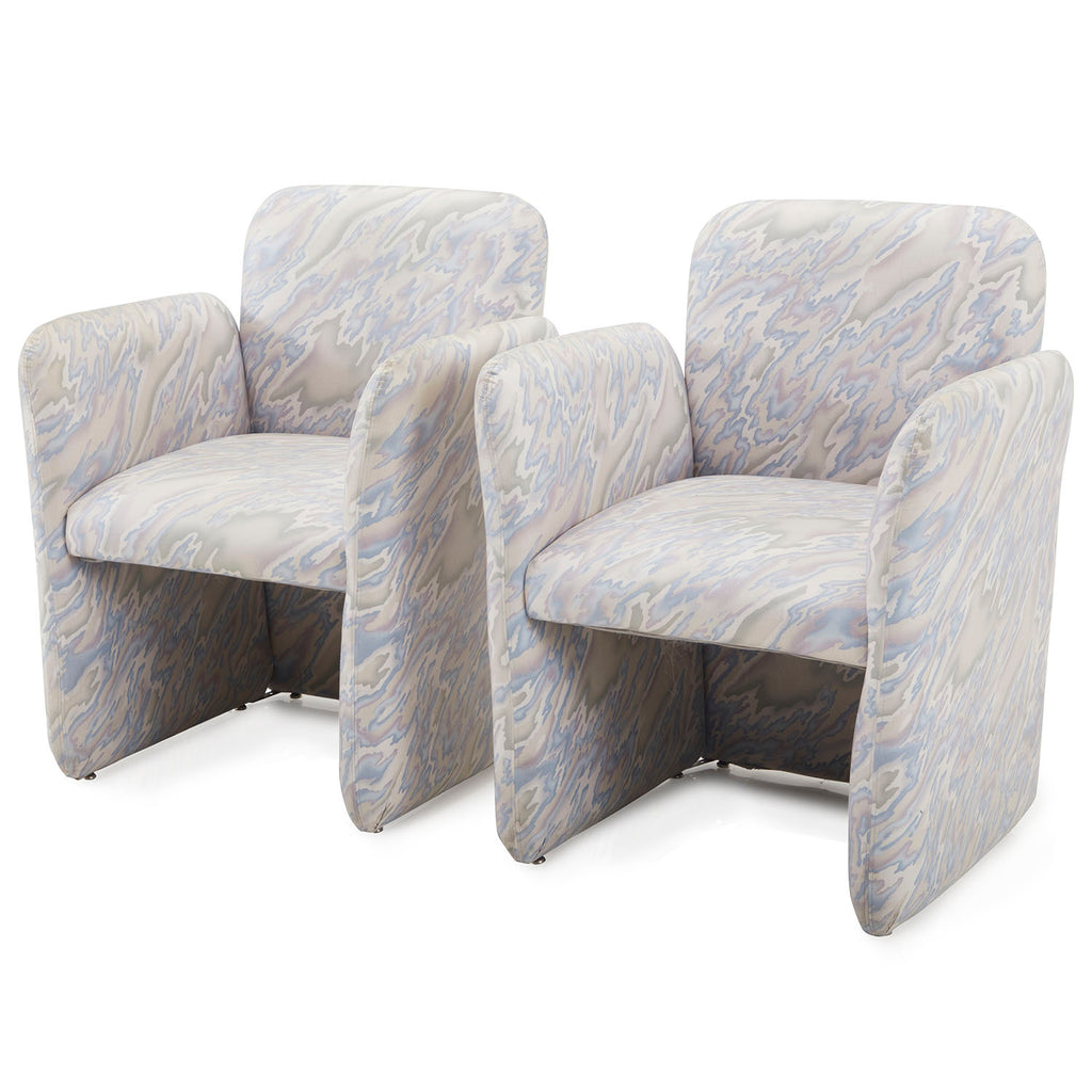 Grey 80's Ripple Chiclet Armchair