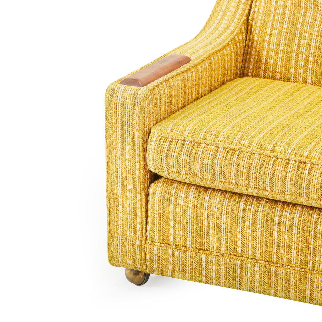 Mid-Century Vintage Yellow Sofa